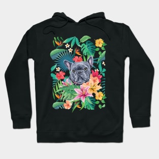 Tropical Blue Frenchie French Bulldog Hoodie